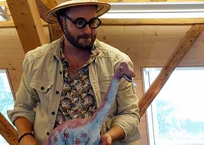 Interactive lecture for children with dinosaur researcher Archibald